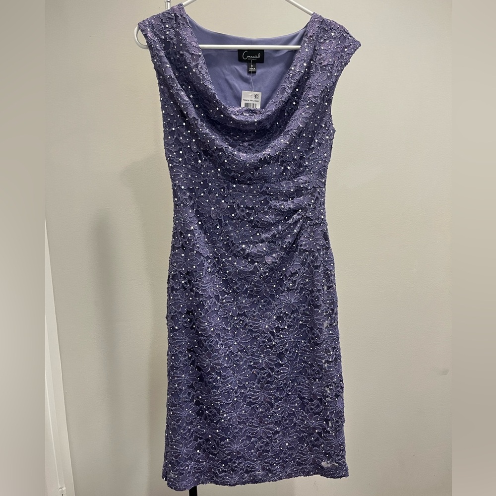 purple formal dress